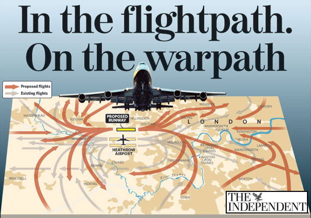 Impacto sobre el territorio de la futura tercera pista paralela del aeropuerto de London-Heathrow